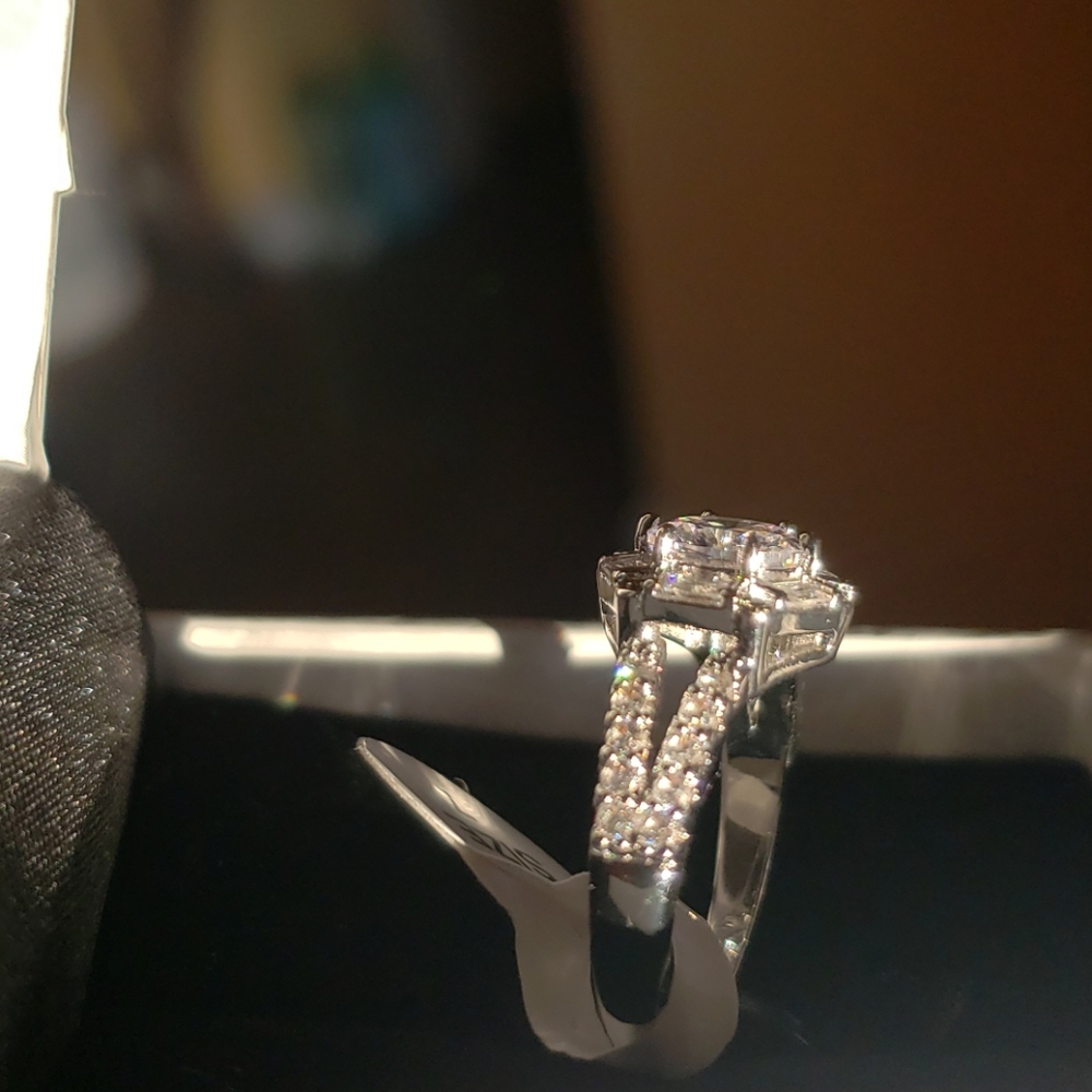 Ring 18kt white gold plated brass size 7 - Picture 14 of 14